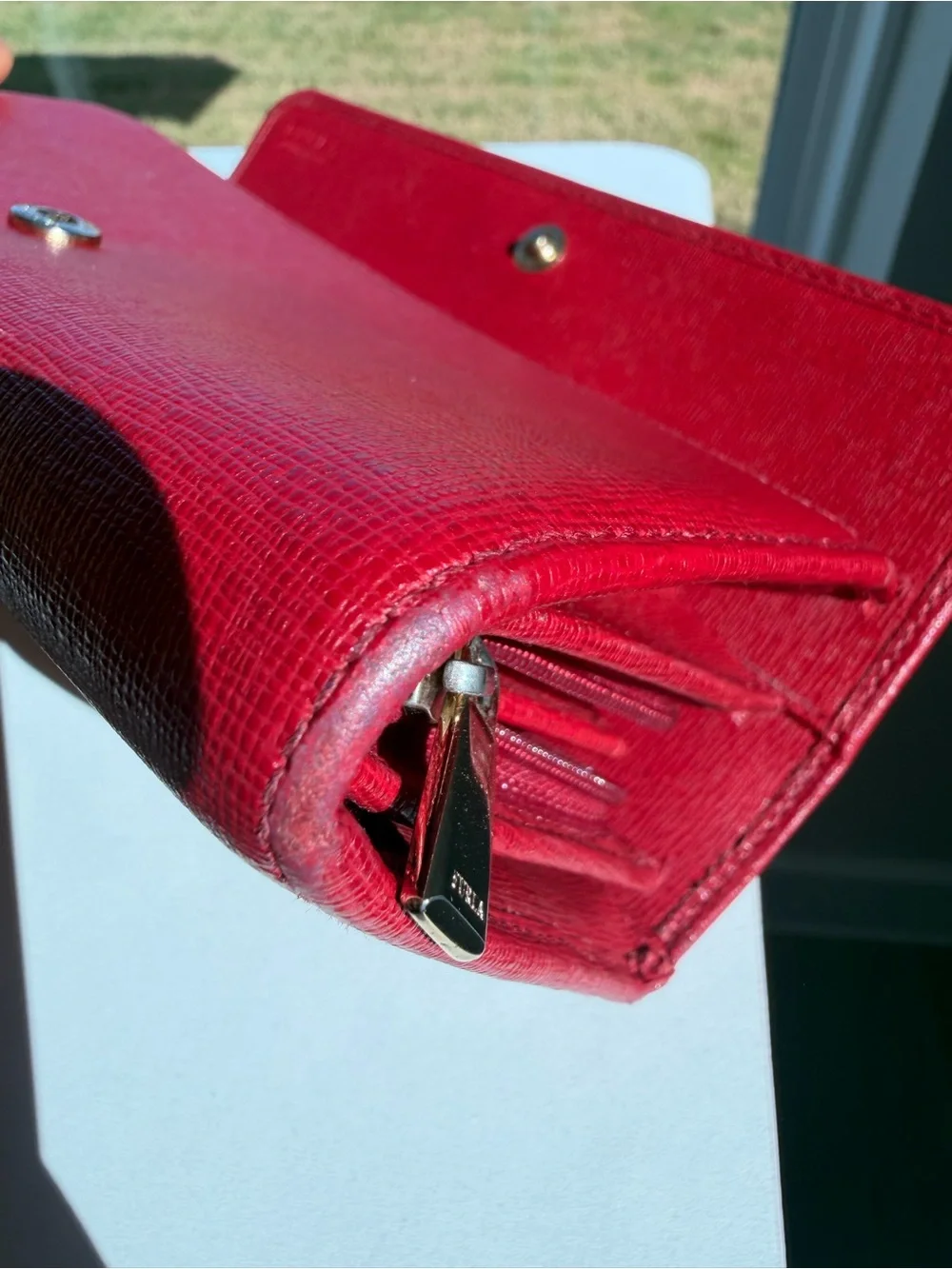 Furla structured clutch